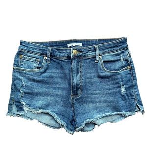 sts blue distressed high rise jean shorts W27
